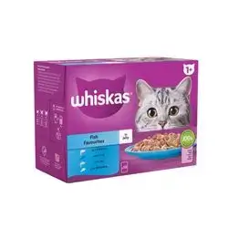 whiskas fish favourites in jelly 12x85g