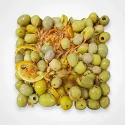 Olives Marinated with Oil, Carrot and Lemon