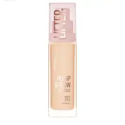 Maybelline New York Lifter Plump & Glow - Foundation - Plumps & Brightens Instantly - Even, Lifted & Radiant Finish - Shade 110 - 30ml