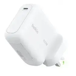 Belkin 100W USB-C GaN Fast Wall Charger – White