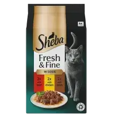 SHEBA Beef & Chicken & Lamb In Gravy 6x50g