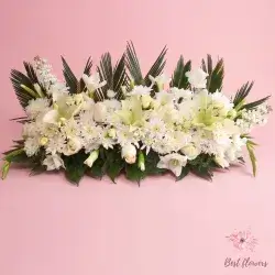 Basket Of Flowers-Offwhite