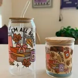 Coffee glass +candle gift Set