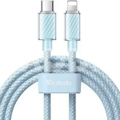 MCDODO CHARGER USB-C LIGHTNING CABLE FOR IPHONE 12 13 14 PRO 1M BLUE