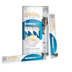 M-Pets Creamy Snack For Hairball Care With Chicken & Tuna Flavour 4x15g
