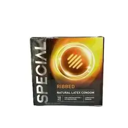 Special Ribbed Natural Latex Condom 10pcs