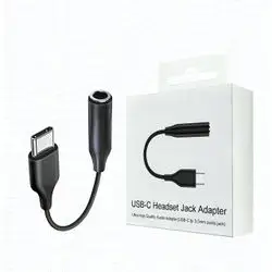 USB-C Headset Jack Adapter -3.5mm audio jack/Black