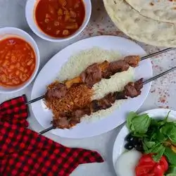 2 Shish Meat Tikka On Rice