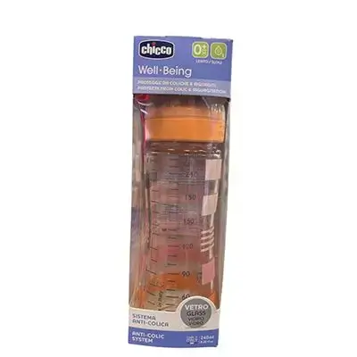 chicco (Anti-Colic System) Glass 0m+ 240ml