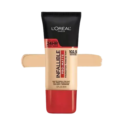 INFALLIBLE Pro-Matte Oil-Free Up To 24HR Foundation 102.5 NATURAL ROSE 30ml _ L'OREAL PARIS