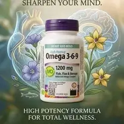 Omega 3-6-9 1200mg webber naturals (120 softgels)