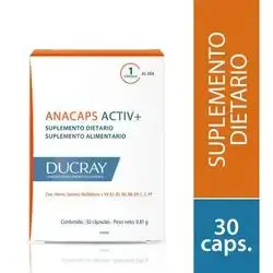 Ducray Anacaps Activ+ For Thinning Hair And Nails 30 Oral Capsules 