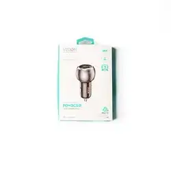 VISION Car Charger Dual Ports: USB-C & USB-A 38W Fast