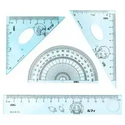 4-in-1 Flexible Ruler Set - Deli - Colors for Boys