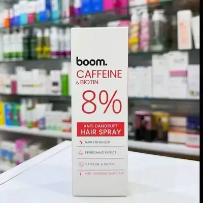 boom. hot block hair spray SPF 30+