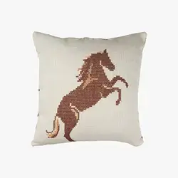 Hand-Embroidered Ottoman Stitch Cushion, Size 40×40 cm