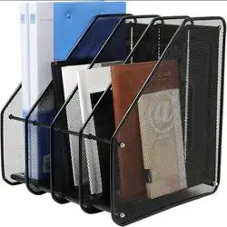Metal Mesh File Organizer for Office (4 section )