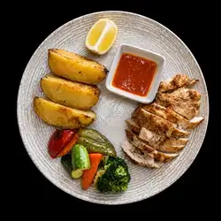 Chicken With Grilled Potatoes