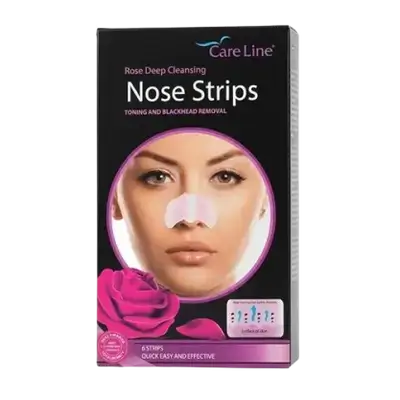 Nose Strips Toning And Blackhead Removal rose deep cleansing 6 Strips _ Care Line