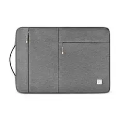 WiWU Alpha Slim Sleeve Waterproof Laptop sleeve bag with front pocket for - Gray