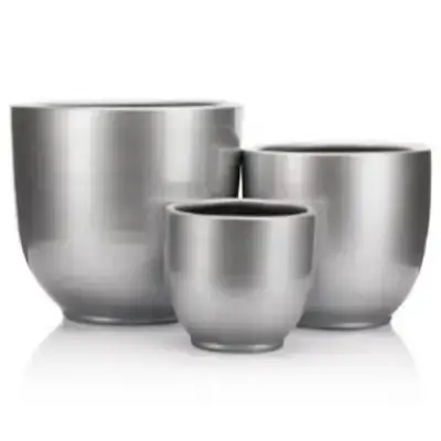 Terracotta Geranium Flower Pot No6-Silver