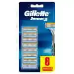 Gillette sensor 3 heads 8 pcs