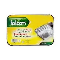 Falcon Rectangle Aluminium Container With Lid Silver 800ml 10 PCS