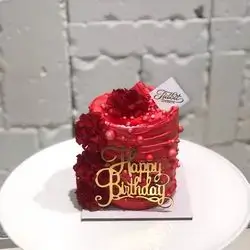 Mini Cake • Red Theme & Red Ros