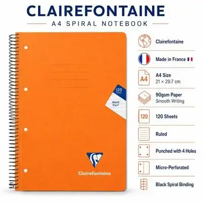 Notebook ,French ( A4) Size,120 Sheets.