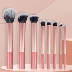 8pcs Coral Orange Makeup Brush Set