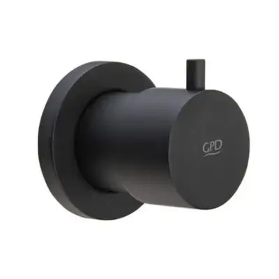 Black 3/4" Espina Wall Mounted Interval Stop Valve