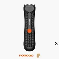 Porodo Lifestyle Sensitive Parts Hair Trimmer Ergonomic Grip Design & Skin-Safe Trim - Black