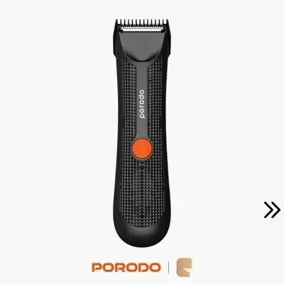 Porodo Lifestyle Sensitive Parts Hair Trimmer Ergonomic Grip Design & Skin-Safe Trim - Black
