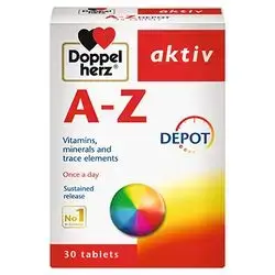 A-Z (Vitamins, Minerals and trace elements) 30 Tablets_Doppel Herz aktiv
