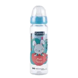 Glass Feeding Bottle 240ml Blue Color OPB-1098 _ Optimal