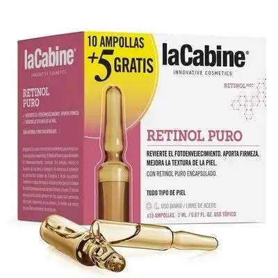LaCabine أمبولات الريتينول النقي 10 × 2 مل + الانتعاش الليلي 5 × 2 مل--La Cabine Pure Retinol