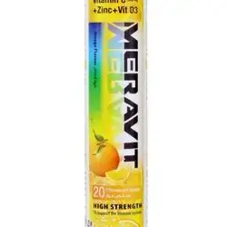  Meravit Vitamin c + zinc + d3 effervescent