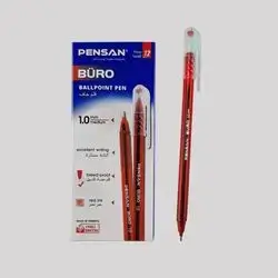 Red Pensan Buro Pen - 12 Pcs