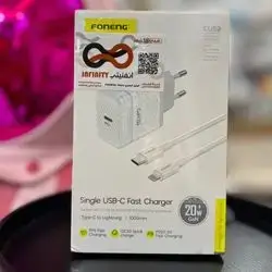 CHARGER 20W PD /FONENG +CABLE TYPE-C to Lightning /1 YEAR WARRANTY