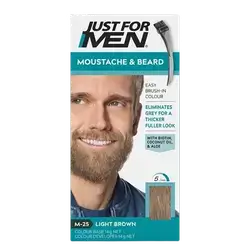 Mustache & Beard Dye M-25 Light BROWN 28g _ Just For Men