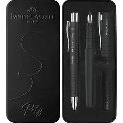 SET POLY BALL PEN SCHWARZ FABER CASTELL