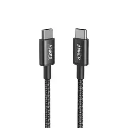 Anker New Nylon Usb-C To Usb-C Cable 3Ft 60W Braided Black