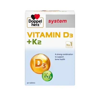 Doppelherz Vitamin D3 + K2 30 Tablets