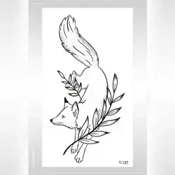 1 Sheet tattoo fake animal fox temporary tattoo