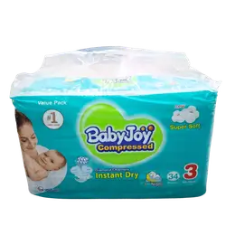 Baby Joy Diapers No. 3, 34 count