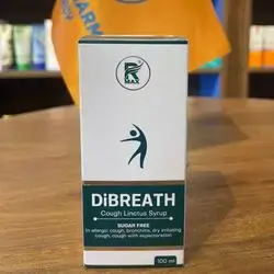dibreath cough linctus syrup sugar free in allergic cough , bronchitis , dry irritating cough , cough with expectoration 100ml