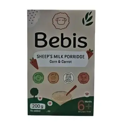 Corn porridge with sheep's milk and carrot, 200 g//عصيدة الذرة مع حليب الأغنام والجزر، 200 غرام
