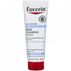 Eucerin, Skin Calming Itch Soothing Cream, Dry, Itchy Skin, Fragrance Free, 8 oz (226 g)//يوسيرين، كريم مُهدئ ومُهدئ للحكة، للبشرة الجافة والحكة، خالٍ من العطور، 8 أونصة (226 جم)