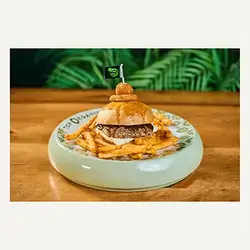 Beef Burger With BBQ Sauce