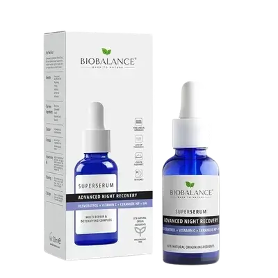 Advanced Night Recovery (Resveratrol + Ceramide NP + Vit C + HA) Super Serum 30ml _ BIOBALANCE